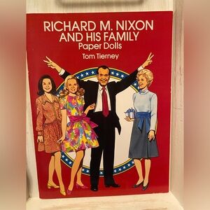 Vintage Richard M. Nixon and His Family Paper Dolls - Red Cover